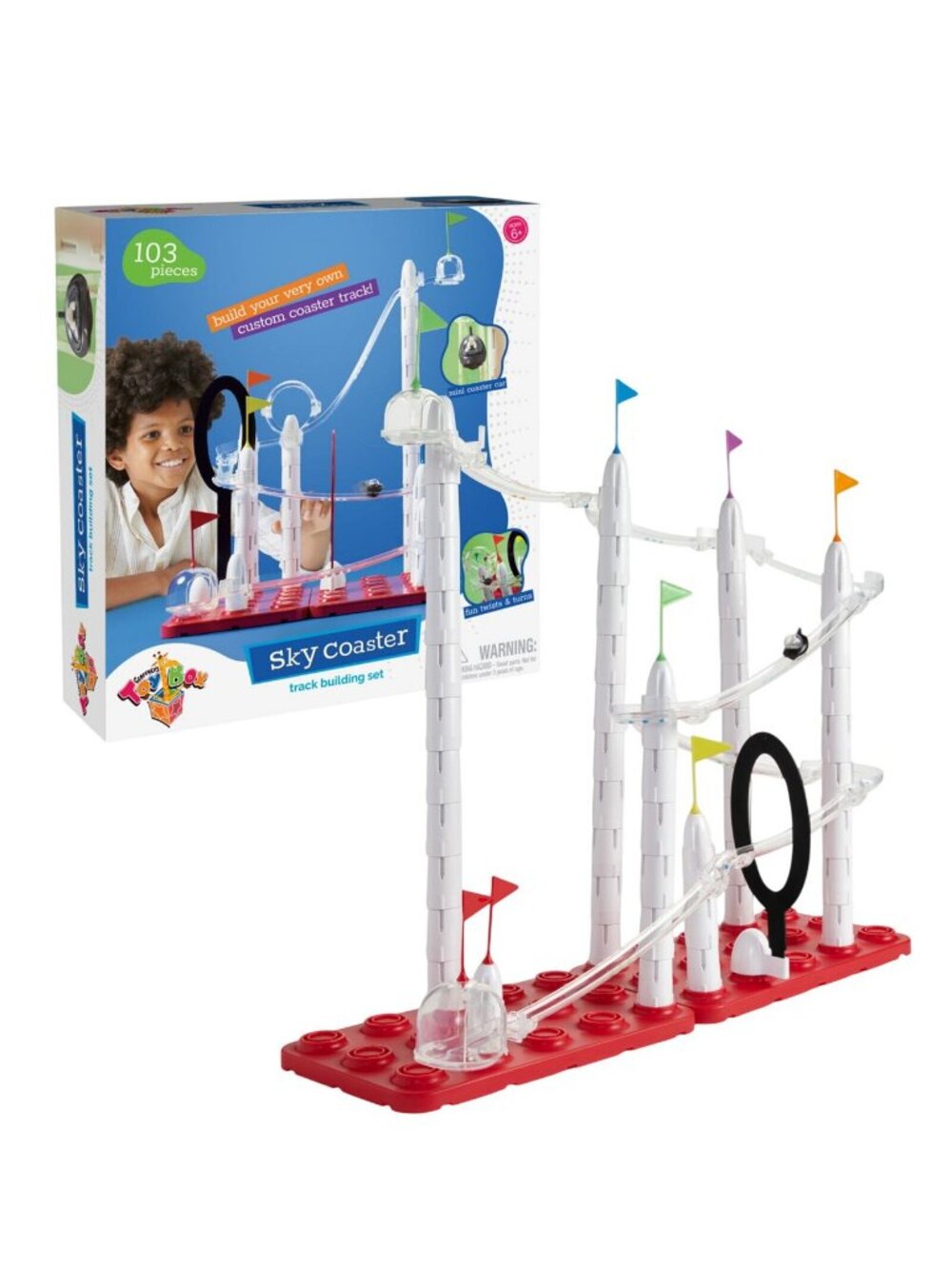 NWT Geoffrey's Toy Box 103-Piece Sky Coaster Track Building Set Multicolor